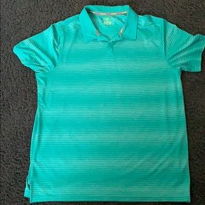 Teal striped Polo Shirt